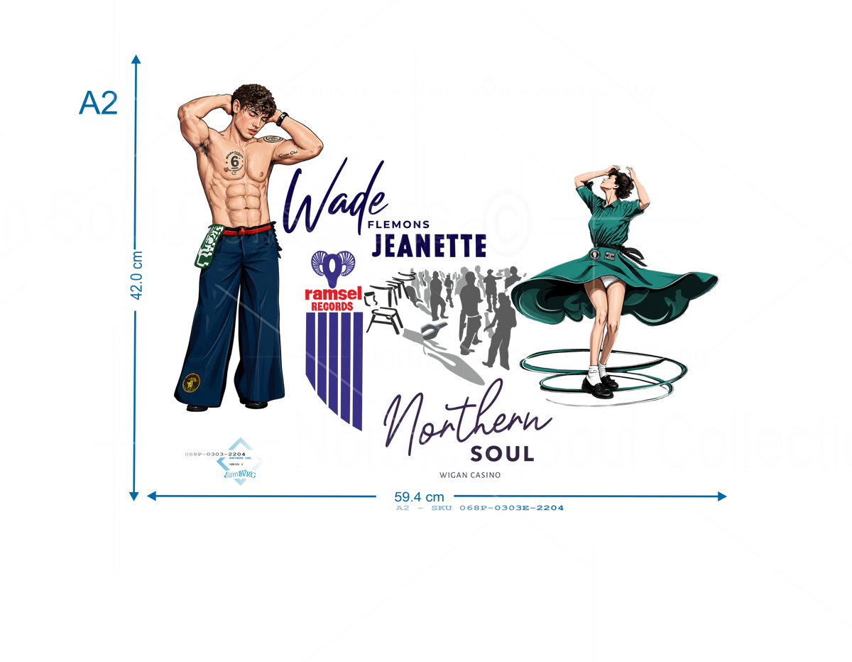 Northern Soul Print - SKU 0303 - Deep in Thought + Spinning Girl -