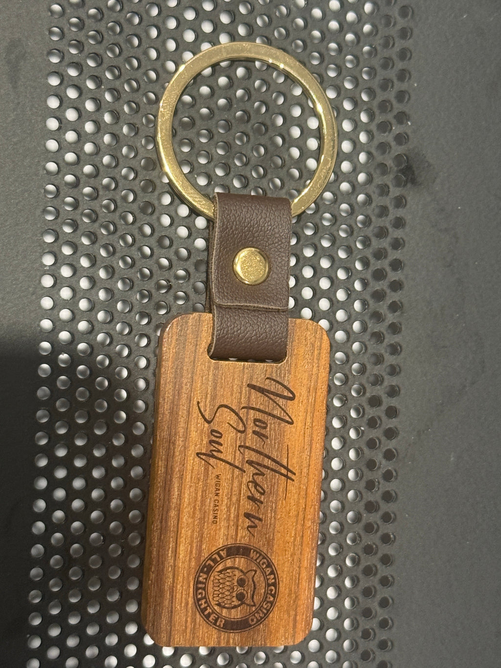 Keyring - SKU TS0154 - Wooden - Keyring Northern Soul!