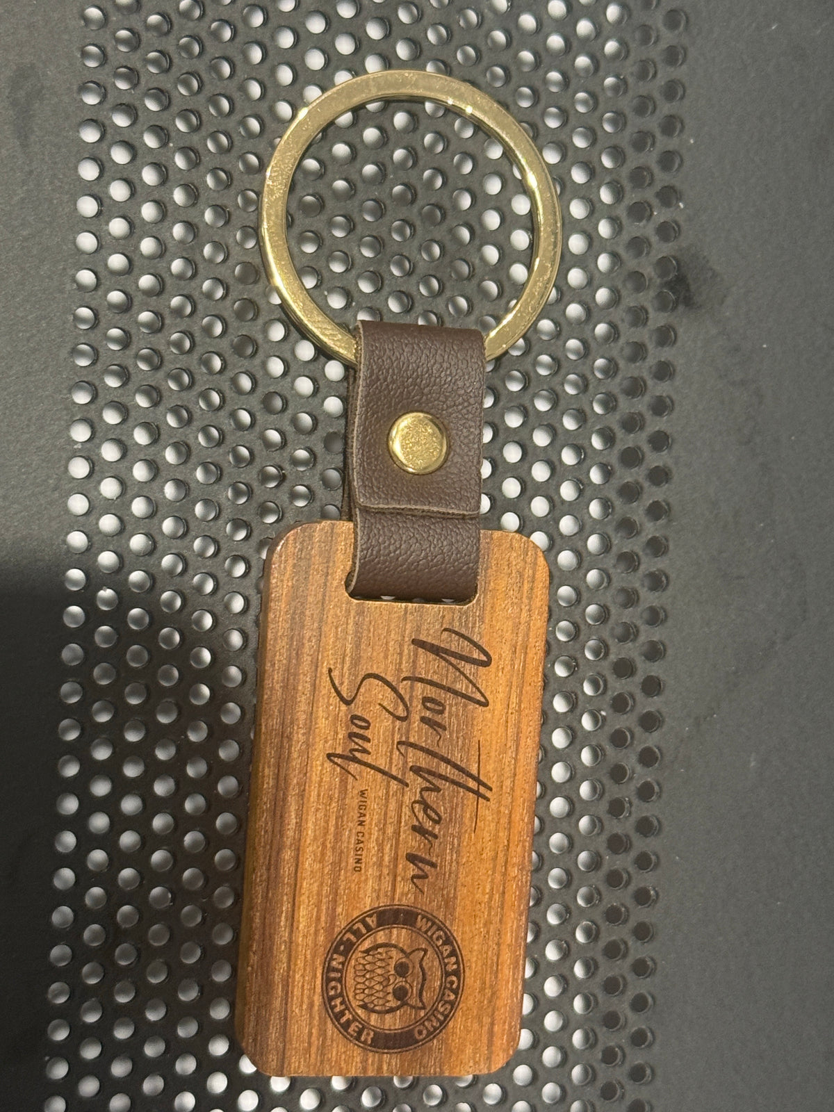 Keyring - SKU TS0154 - Wooden - Keyring Northern Soul!