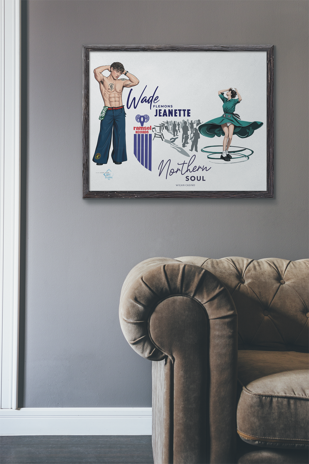 Northern Soul Print - SKU 0303 - Deep in Thought + Spinning Girl -